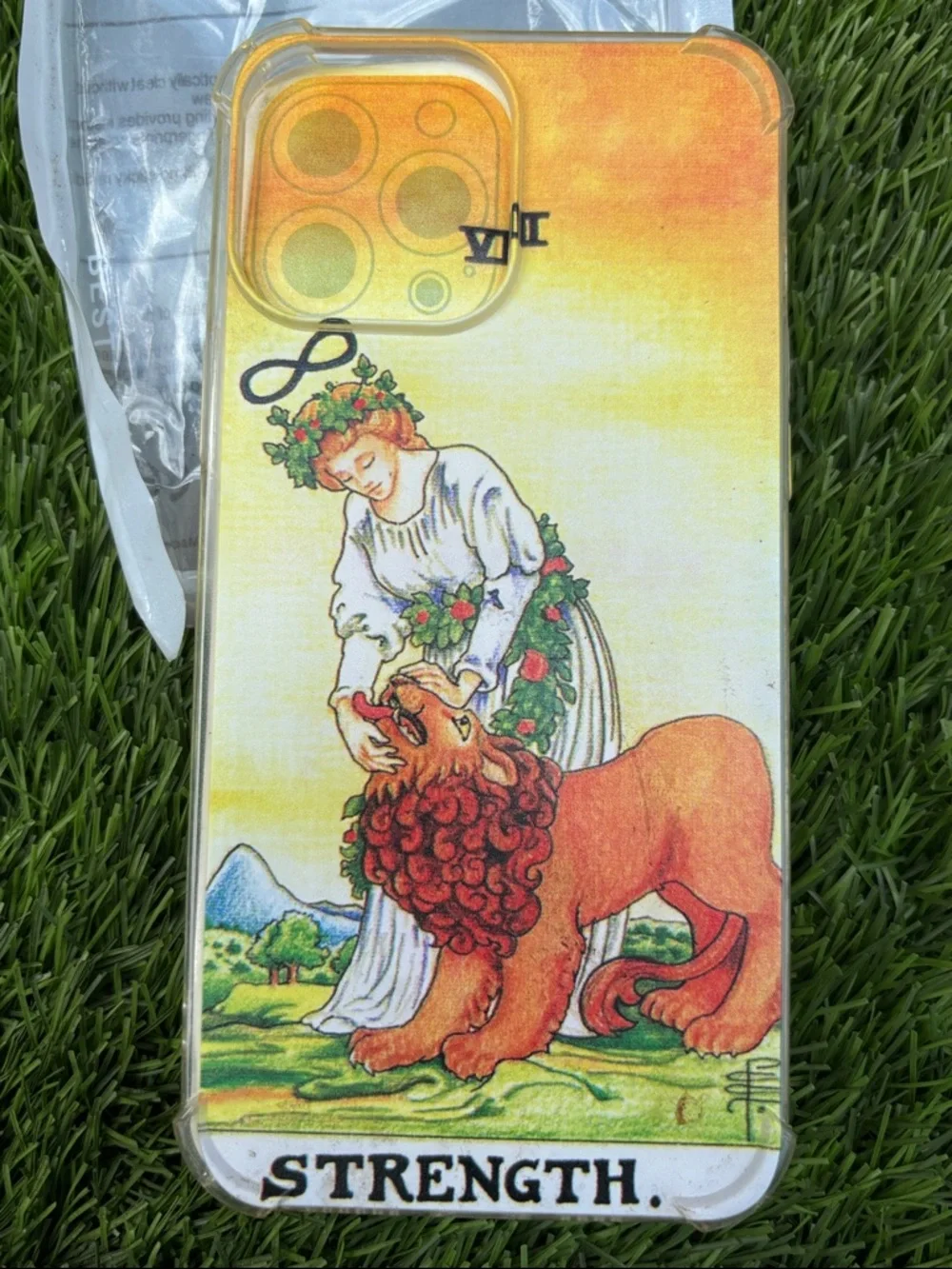 Tarot Strength Lion iPhone 13 Pro Max Case Yellow Orange Gradient